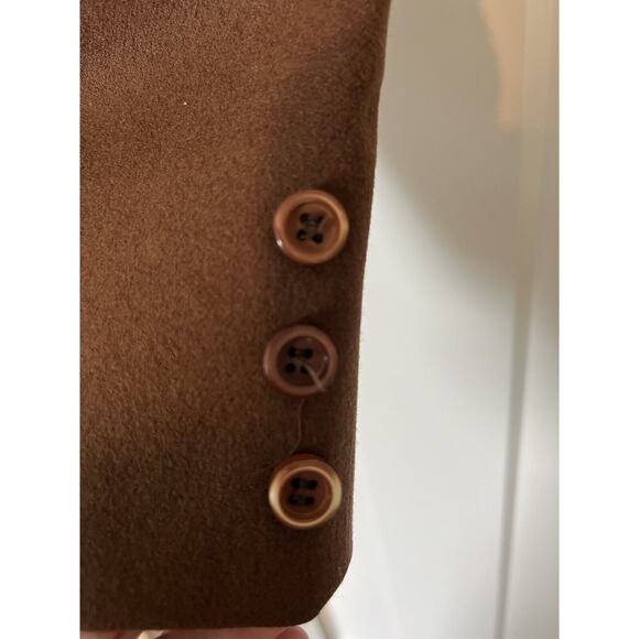 Vintage Pendleton Virgin Wool Women's Blazer Jacket Brown Peacoat Size 14 - Picture 2 of 8